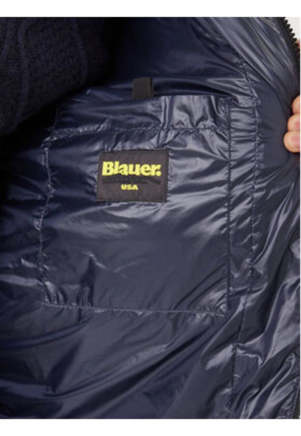 Blauer Kurtka puchowa Impermeabile 25WBLUK03068 Granatowy Regular Fit. Kolor: niebieski. Materiał: syntetyk