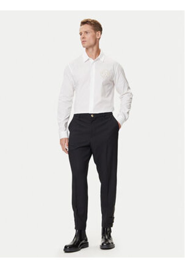 Versace Jeans Couture Koszula 79GALKS2 CN00K Biały Slim Fit. Kolor: biały. Materiał: bawełna
