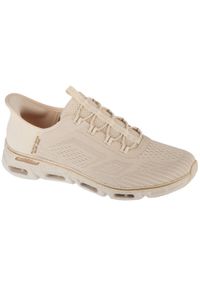 skechers - Buty sportowe Sneakersy damskie, Slip-Ins: Glide-Step Gratify - Pace. Kolor: beżowy. Materiał: tkanina. Sport: turystyka piesza