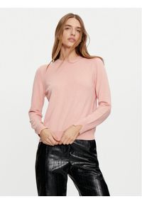 Sisley Sweter 102HM100F Różowy Regular Fit. Kolor: różowy. Materiał: wełna, syntetyk