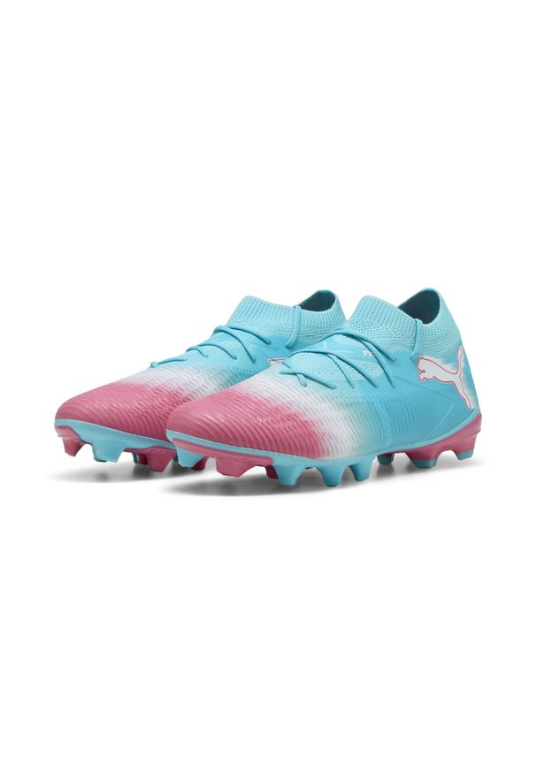 Puma - Buty piłkarskie unisex FUTURE 8 MATCH RE-CHARGE FG/AG PUMA. Kolor: różowy, niebieski, wielokolorowy, biały. Sport: piłka nożna