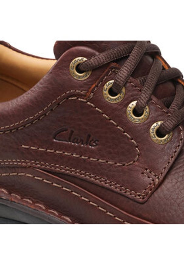 Clarks Półbuty Nature Three 203390057 Brązowy. Kolor: brązowy. Materiał: skóra