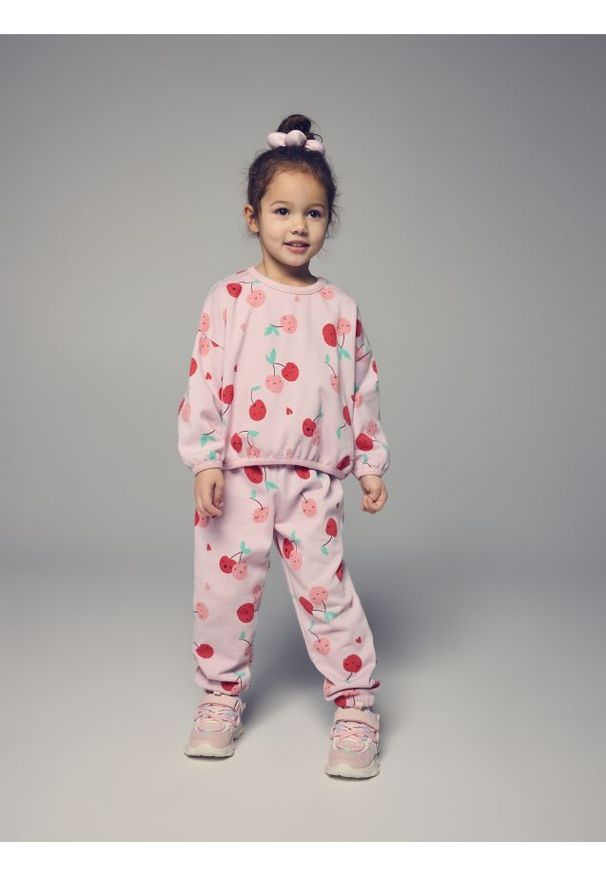 Reserved - Wzorzysty komplet - fioletowy. Kolor: fioletowy. Materiał: bawełna