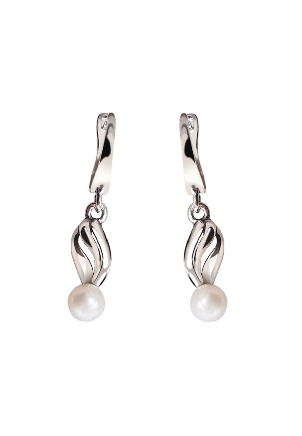 Polcarat Design - Srebrne kolczyki z perłami K 2058. Materiał: srebrne. Kolor: srebrny. Kamień szlachetny: perła