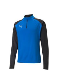 Puma - Koszulka piłkarska męska PUMA Teamliga 1/4 Zip Top. Kolor: wielokolorowy, niebieski, czarny. Sport: piłka nożna
