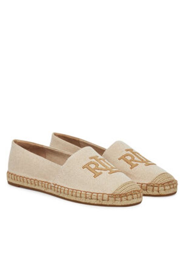 Lauren Ralph Lauren - LAUREN RALPH LAUREN Espadryle Cameryn 802962171004 Beżowy. Kolor: beżowy. Materiał: materiał