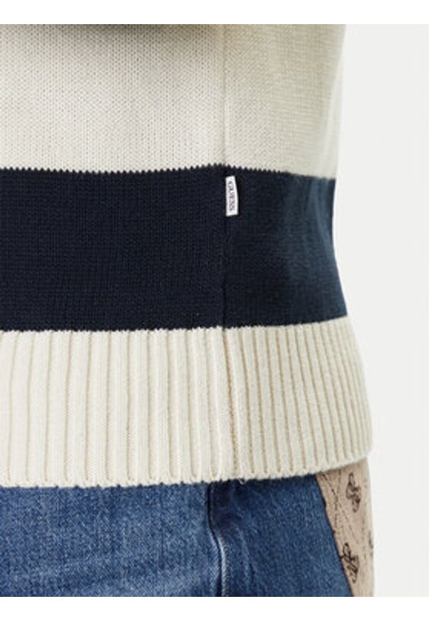 Guess Jeans Sweter M4BR37 Z3HM1 Écru Regular Fit. Materiał: bawełna