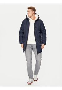 Schott NYC Parka BLADEN2 Granatowy Regular Fit. Kolor: niebieski. Materiał: syntetyk #5