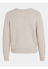Vila Sweter Ril 14092042 Beżowy Regular Fit. Kolor: beżowy. Materiał: wiskoza #5