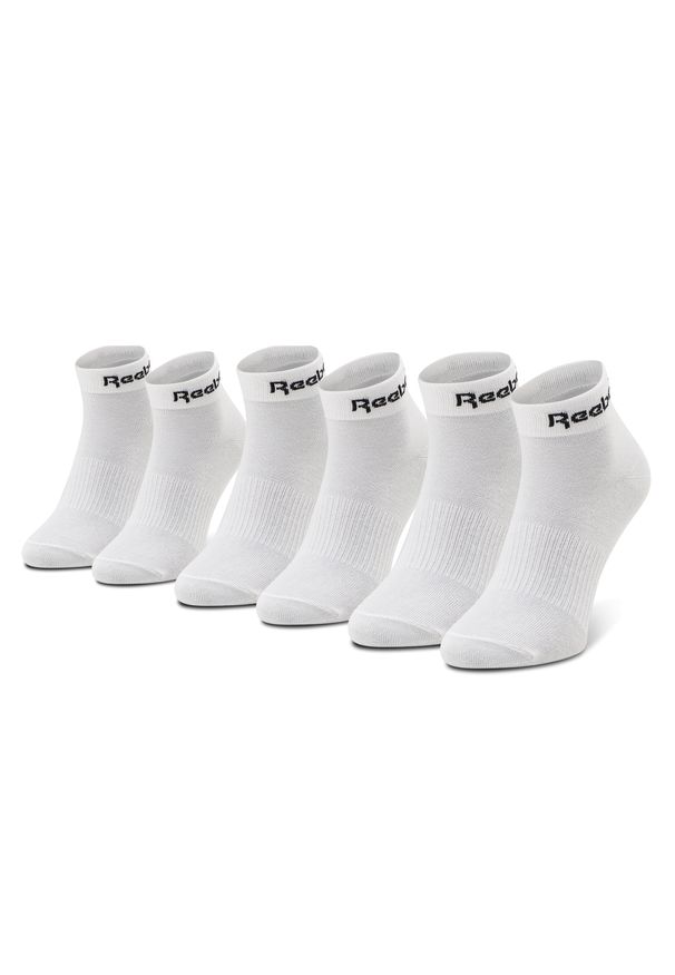 Zestaw 3 par niskich skarpet unisex Reebok - Act Core Ankle Sock 3P GH8167 White. Kolor: biały. Materiał: nylon, materiał, bawełna, elastan, poliester