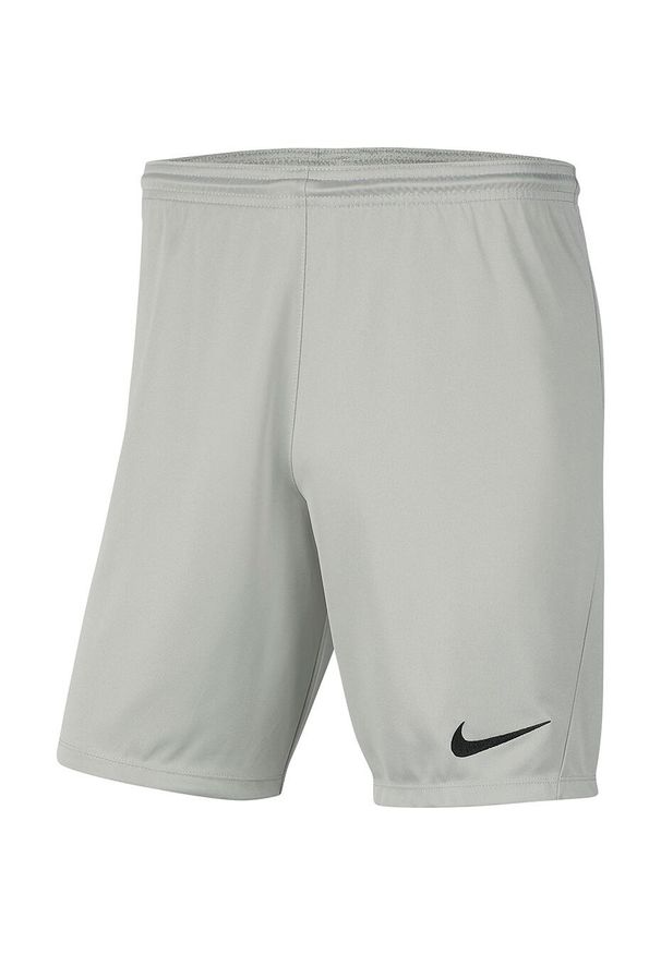 Spodenki piłkarskie męskie Nike Dry Park III treningowe szybkoschnące Dri Fit. Kolor: szary. Technologia: Dri-Fit (Nike). Sport: piłka nożna