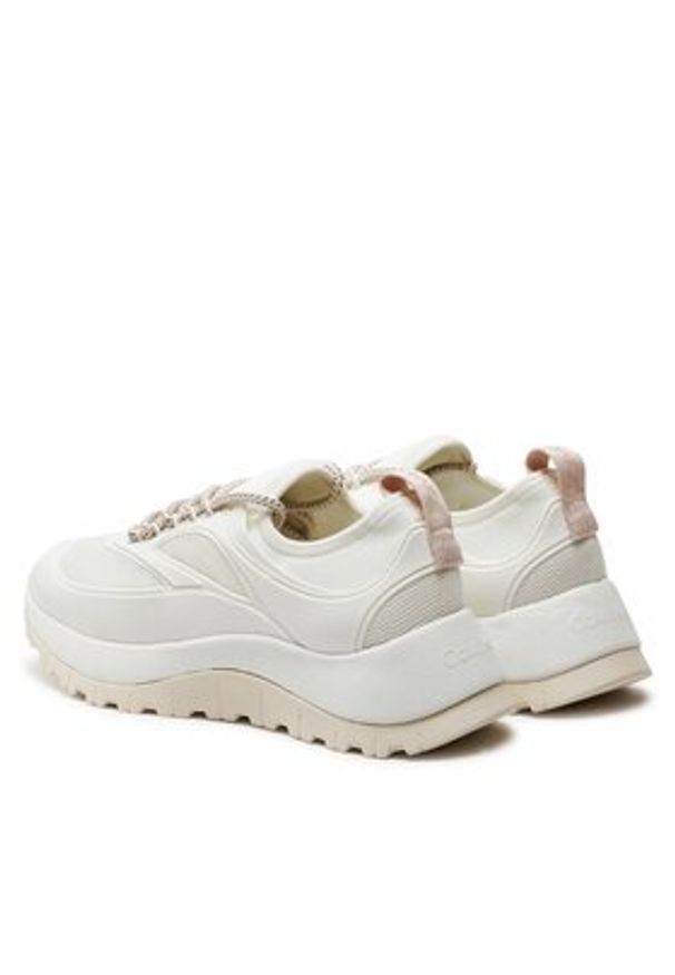 Calvin Klein Sneakersy Runner Lace Up Caging HW0HW01900 Biały. Kolor: biały. Materiał: materiał, mesh