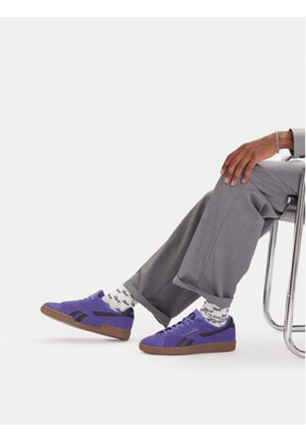 Reebok Sneakersy EO-CLUB C GROUNDS UK 100228140 Fioletowy. Kolor: fioletowy. Materiał: zamsz, skóra. Model: Reebok Club