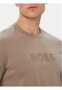BOSS T-Shirt Logo 50553652 Beżowy ciemny Regular Fit. Kolor: beżowy. Materiał: bawełna #2