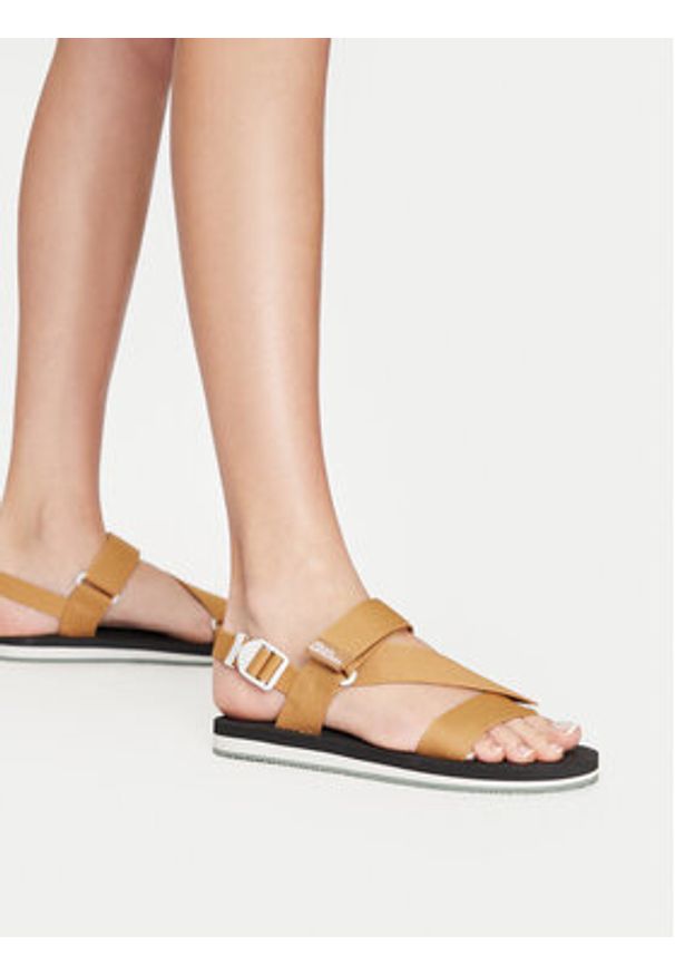 Jack Wolfskin Sandały Urban Entdeckung Belt Sandal 4056801 Brązowy. Kolor: brązowy. Materiał: materiał
