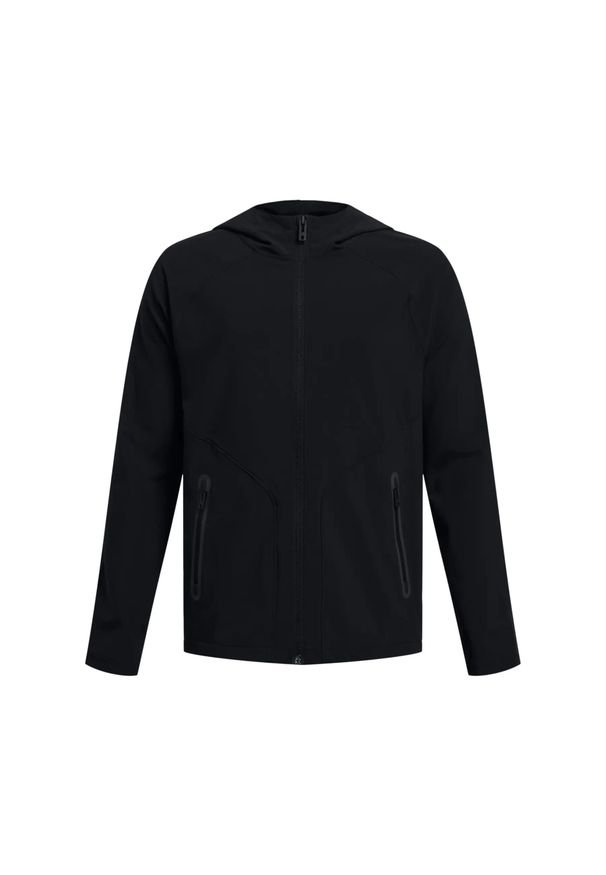 Dziecięca kurtka wodoodporna zapinana na zamek Under Armour Unstoppable. Kolor: czarny, szary, wielokolorowy