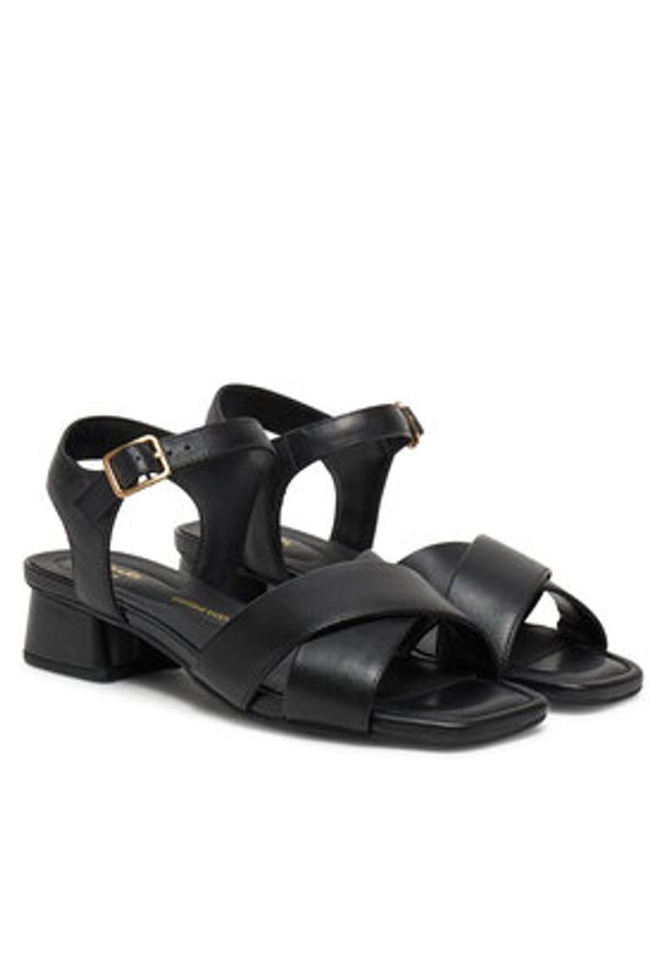 Clarks Sandały Serina35 Cross 26181343 Czarny. Kolor: czarny. Materiał: skóra