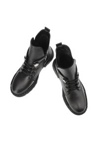 Czarne Botki Artiker Wygodne Obuwie Damskie. Kolor: czarny. Materiał: materiał. Szerokość cholewki: normalna. Styl: klasyczny, elegancki #5