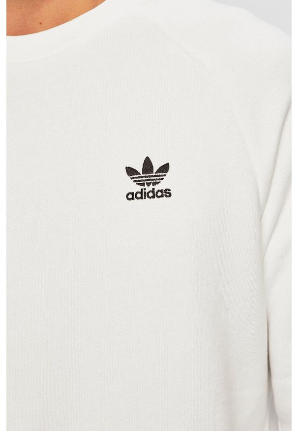 adidas Originals - Bluza. Okazja: na co dzień. Kolor: biały. Materiał: dzianina. Długość rękawa: raglanowy rękaw. Styl: casual