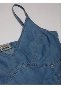 Guess Sukienka jeansowa Cruz W3GK20 D4ZL1 Niebieski Regular Fit. Kolor: niebieski. Materiał: lyocell, jeans, wiskoza