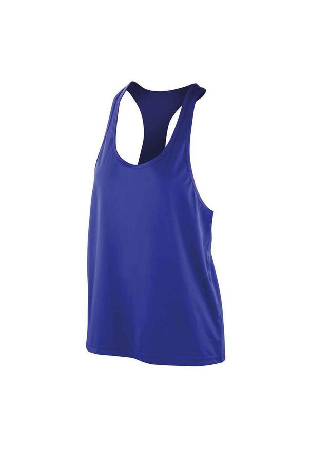 SPIRO - Damska Koszulka Bez Rękawów Impex Softex. Kolor: szary, niebieski, wielokolorowy. Długość rękawa: bez rękawów