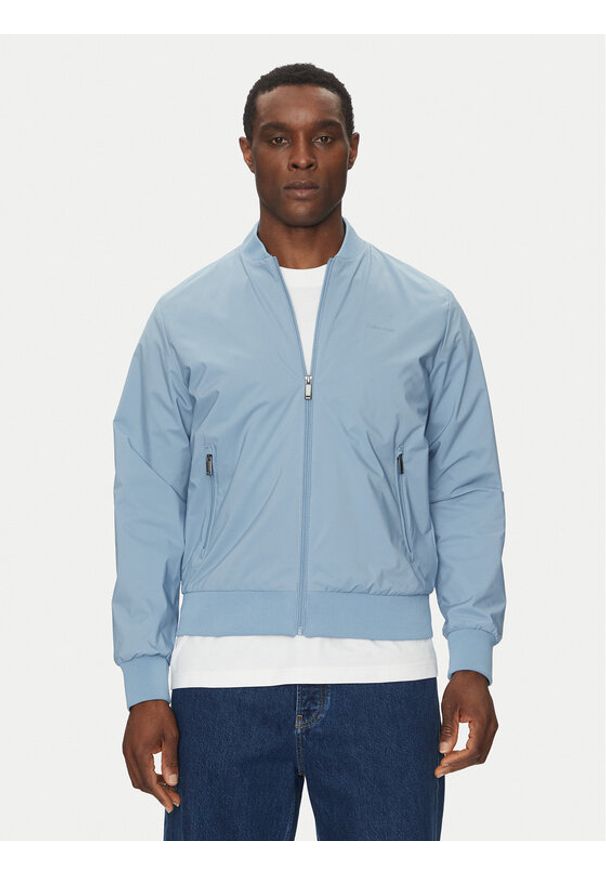 Calvin Klein Kurtka bomber LV040FM512 Błękitny Regular Fit. Kolor: niebieski. Materiał: syntetyk
