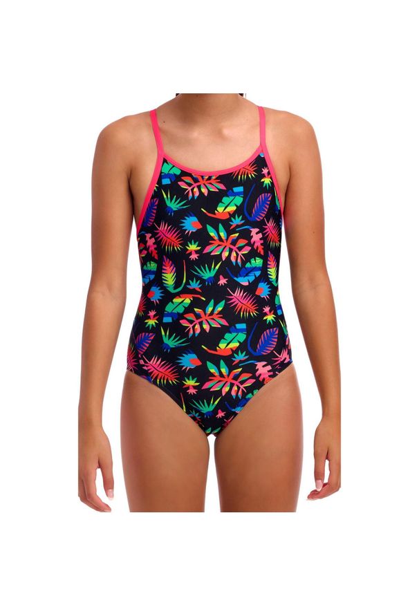 Strój kąpielowy jednoczęściowy FUNKITA Lost Leaf - dziewczęcy. Kolor: wielokolorowy