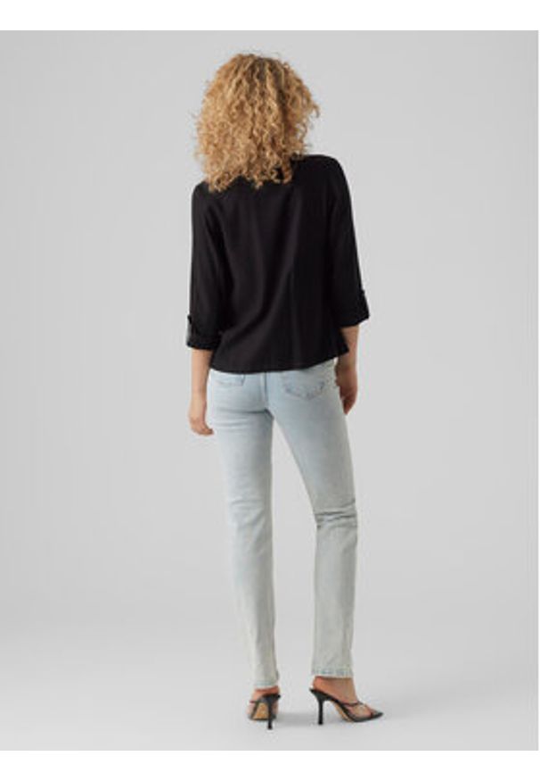 Vero Moda Marynarka Jesmilo 10279700 Czarny Regular Fit. Kolor: czarny. Materiał: len, wiskoza