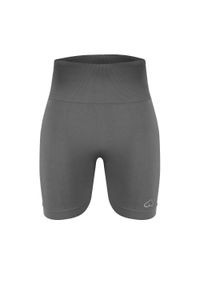 BESHAPED - Szorty fitness damskie Beshaped Power Up! Modelujące. Kolor: szary. Materiał: nylon. Sport: fitness