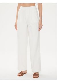 United Colors of Benetton - United Colors Of Benetton Spodnie materiałowe 4KCMDF06H Écru Relaxed Fit. Materiał: syntetyk