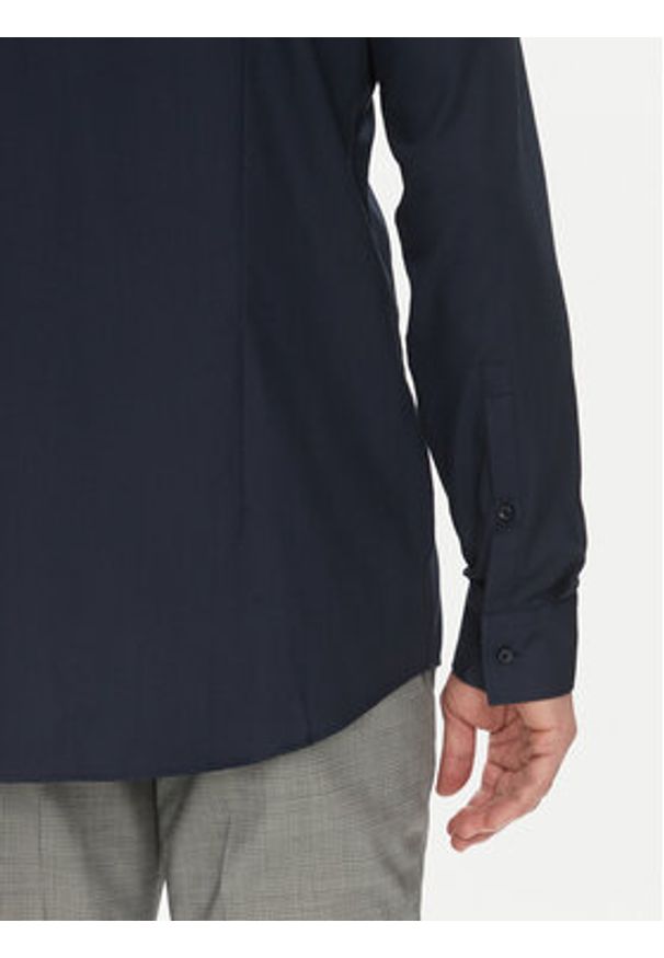 Hugo - HUGO Koszula Kenno 50539707 Granatowy Slim Fit. Kolor: niebieski. Materiał: bawełna