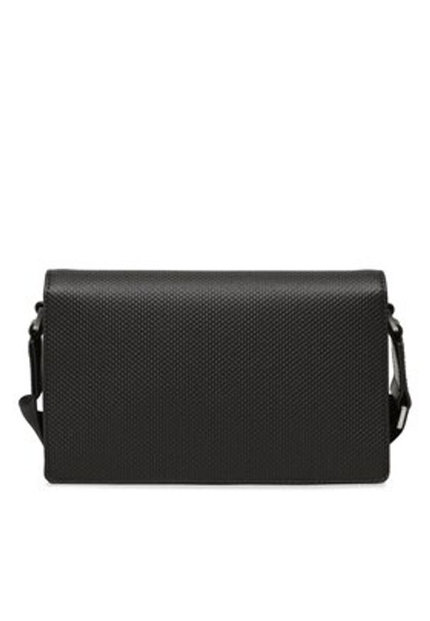 Lacoste Torebka Flap Reporter Bag NU4118CE Czarny. Kolor: czarny. Materiał: skórzane