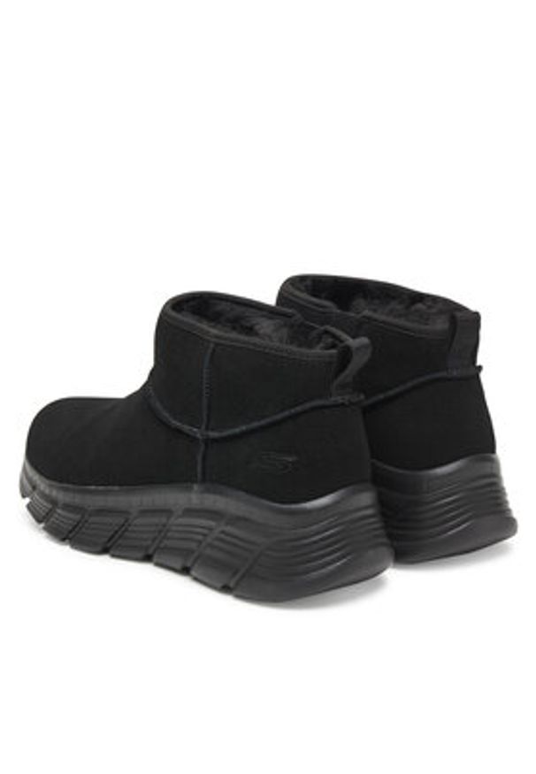 skechers - Skechers Śniegowce Bobs B Flex Hi 117390/BBK Czarny. Kolor: czarny. Materiał: zamsz, skóra