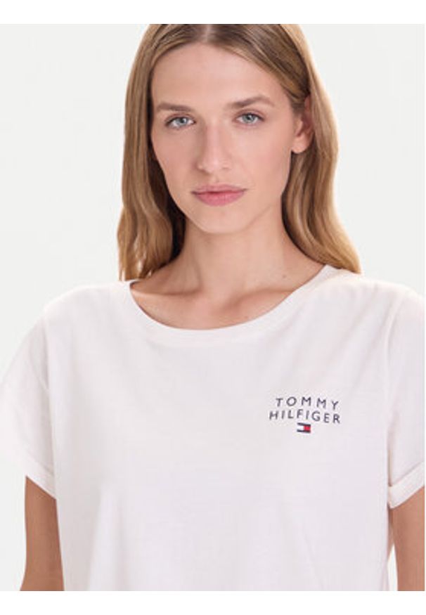 TOMMY HILFIGER - Tommy Hilfiger T-Shirt UW0UW04525 Beżowy Relaxed Fit. Kolor: beżowy. Materiał: bawełna