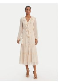 Morgan Sukienka codzienna 261-ROMANCE Różowy Regular Fit. Okazja: na co dzień. Kolor: różowy. Materiał: syntetyk. Typ sukienki: proste. Styl: casual #5