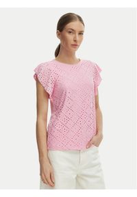 Vero Moda Bluzka Tassa 10286067 Różowy Loose Fit. Kolor: różowy. Materiał: syntetyk #1