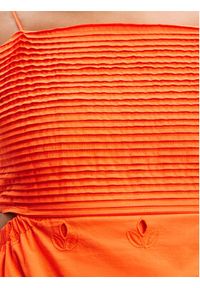 Desigual Sukienka letnia Malver 24SWVW12 Pomarańczowy Regular Fit. Kolor: pomarańczowy. Materiał: bawełna. Sezon: lato