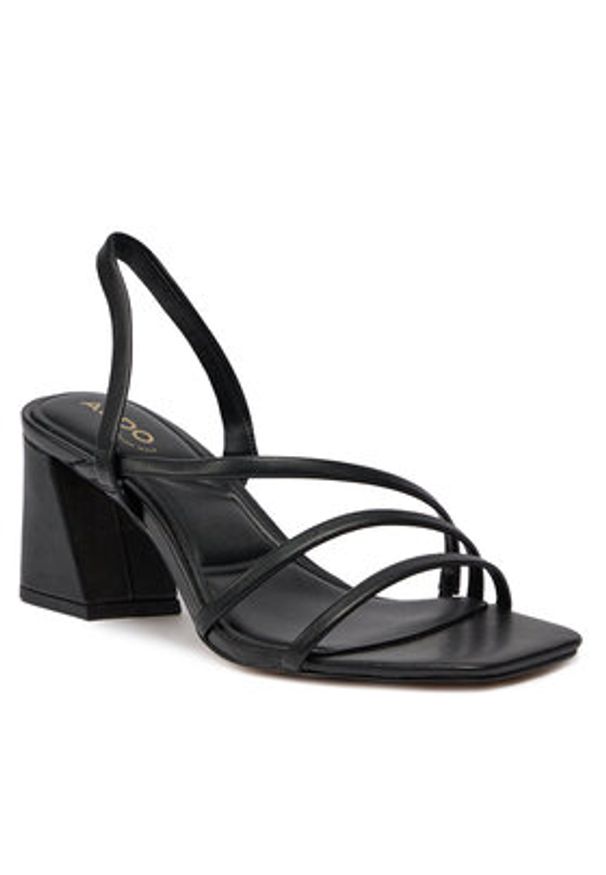 Aldo Sandały Atlanticus 13706599 Czarny. Kolor: czarny. Materiał: skóra