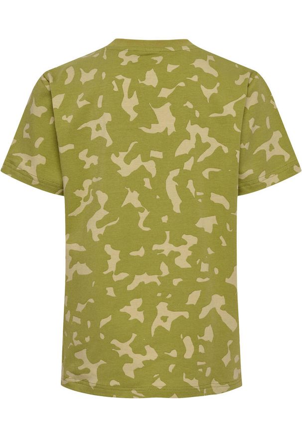 Koszulka dla dzieci Hummel Rush Aop. Kolor: zielony. Materiał: jersey. Sport: joga i pilates