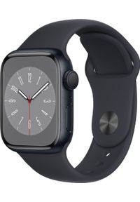 APPLE - Smartwatch Apple Watch 8 GPS 41mm Midnight Alu Sport Granatowy (MNP53WB/A). Rodzaj zegarka: smartwatch. Kolor: niebieski. Styl: sportowy