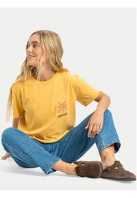 Quiksilver T-Shirt Standard EQWZT03197 Żółty Regular Fit. Kolor: żółty. Materiał: bawełna #2