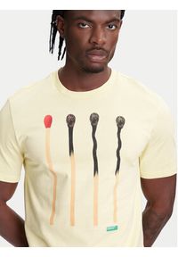 United Colors of Benetton - United Colors Of Benetton T-Shirt 3BL0U10AG Beżowy Relaxed Fit. Kolor: beżowy. Materiał: bawełna #3