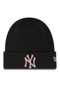 Czapka damska New Era Female Essential Cuff Beanie New York Yankees. Kolor: czarny