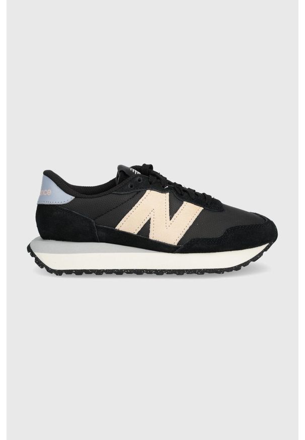 New Balance sneakersy WS237BB kolor czarny. Nosek buta: okrągły. Zapięcie: sznurówki. Kolor: czarny. Materiał: guma. Obcas: na platformie