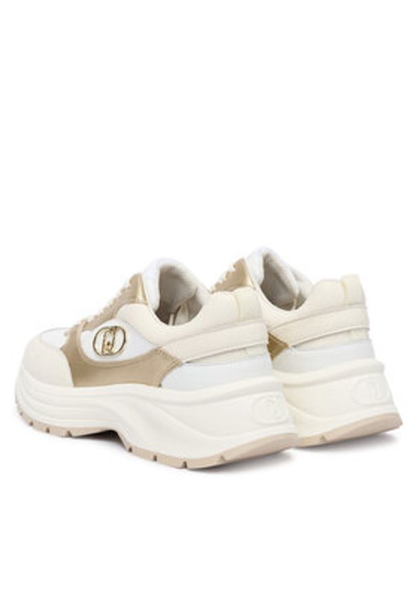 Liu Jo Sneakersy Eva 06 BF5035 PX026 Beżowy. Kolor: beżowy. Materiał: skóra