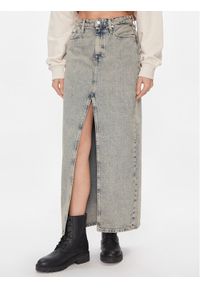 Calvin Klein Jeans Spódnica jeansowa Front Split Maxi Denim Skirt J20J222869 Niebieski Slim Fit. Kolor: niebieski. Materiał: bawełna #1