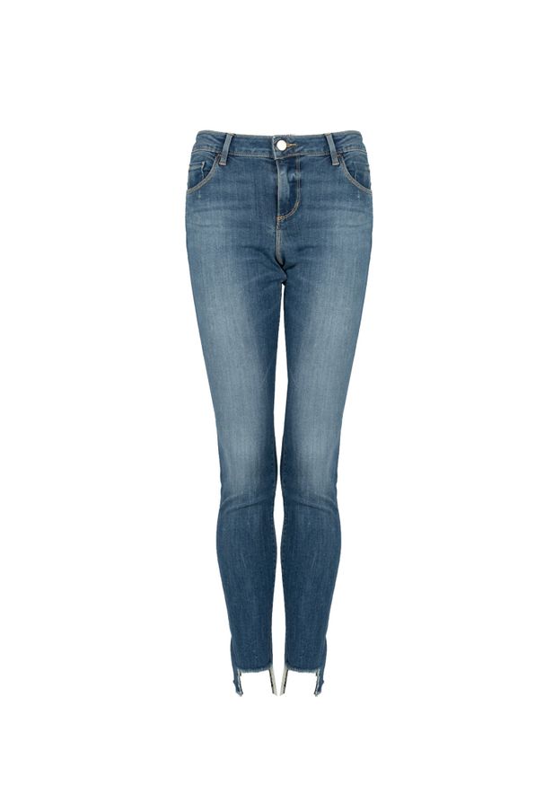 Guess Jeansy "Super High Skinny" | W2RA03 D4KJ1 | Kobieta | Niebieski. Okazja: na co dzień. Kolor: niebieski. Materiał: wiskoza, lyocell, bawełna, elastan. Styl: elegancki, casual
