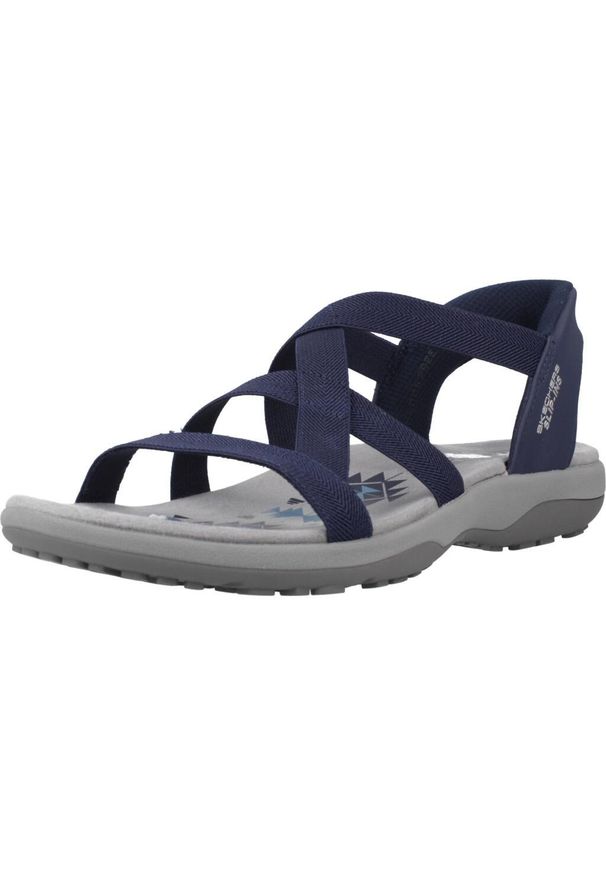 skechers - Sandały SKECHERS REGGAE SLIM Niebieski. Kolor: niebieski. Materiał: tkanina. Sezon: lato