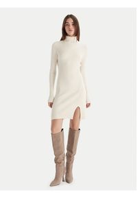 Kontatto Sukienka dzianinowa 3M0827C Écru Slim Fit. Kolor: kremowy. Materiał: syntetyk, wiskoza #2