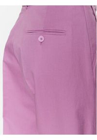 Weekend Max Mara Spodnie materiałowe Zircone 2351310331 Różowy Relaxed Fit. Kolor: różowy. Materiał: materiał, bawełna